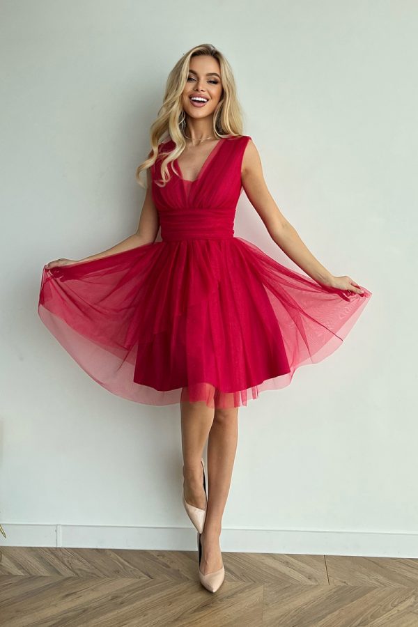 Pink Evening Dress in Evening Dresses with Polyester and Viscose