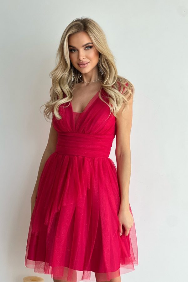 Pink Evening Dress in Evening Dresses with Polyester and Viscose
