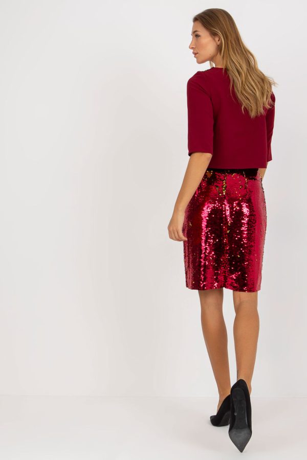 Red Skirt in Skirts with Polyester