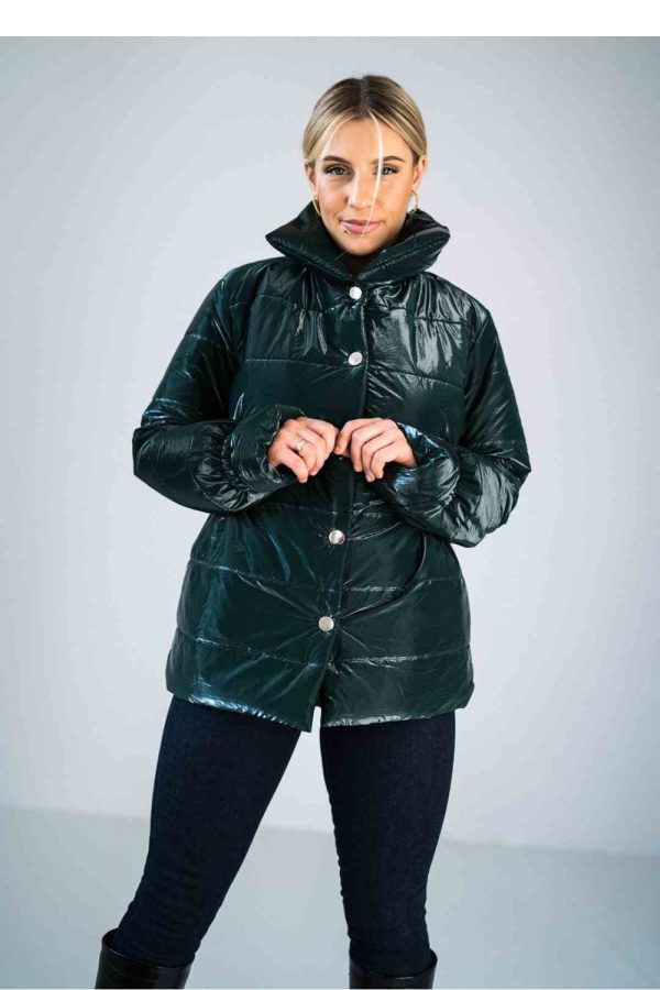 Green Jacket in Women`s Coats, Jackets with Polyester