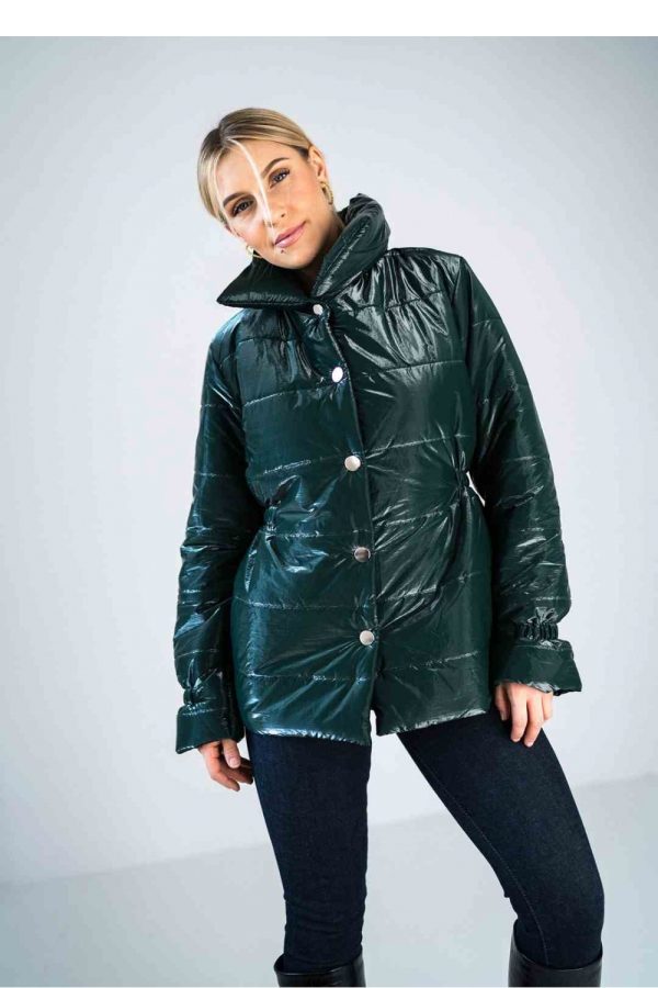 Green Jacket in Women`s Coats, Jackets with Polyester