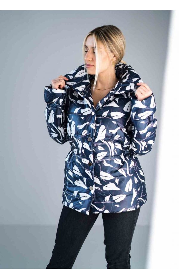 Navy Blue Jacket in Women`s Coats, Jackets with Polyester