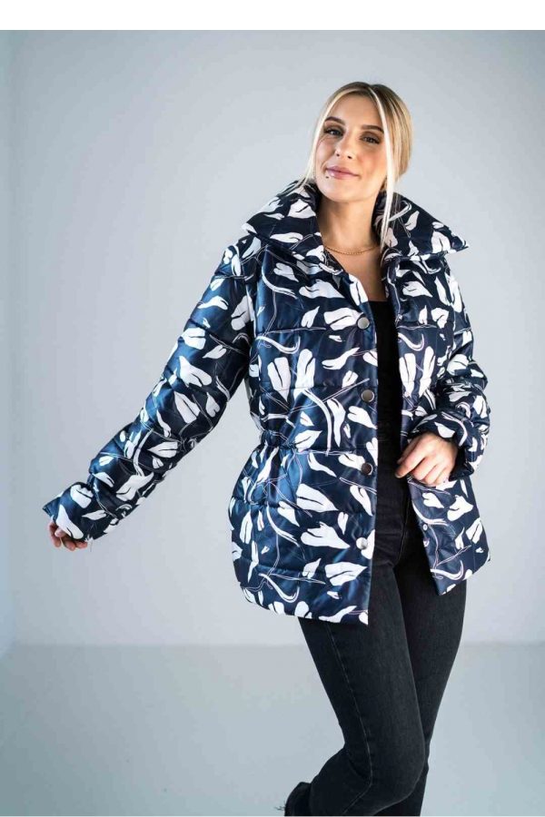 Navy Blue Jacket in Women`s Coats, Jackets with Polyester