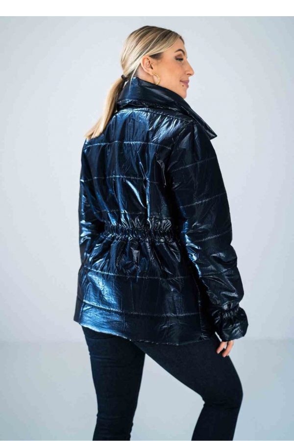 Navy Blue Jacket in Women`s Coats, Jackets with Polyester