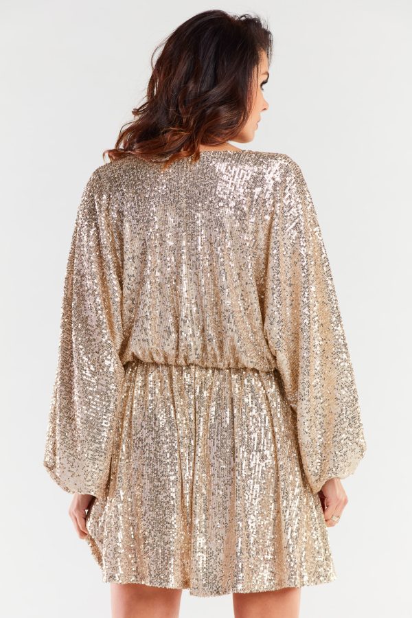 Beige Evening Dress in Evening Dresses with Spandex and Polyester