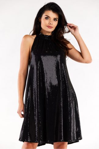Black Evening Dress in Evening Dresses with Spandex and Polyester