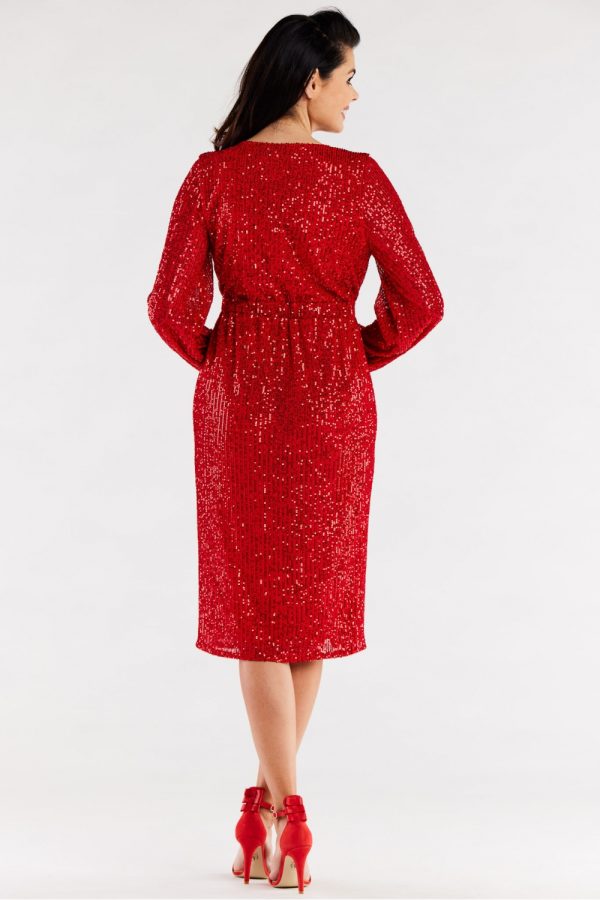 Red Evening Dress in Evening Dresses with Spandex and Polyester