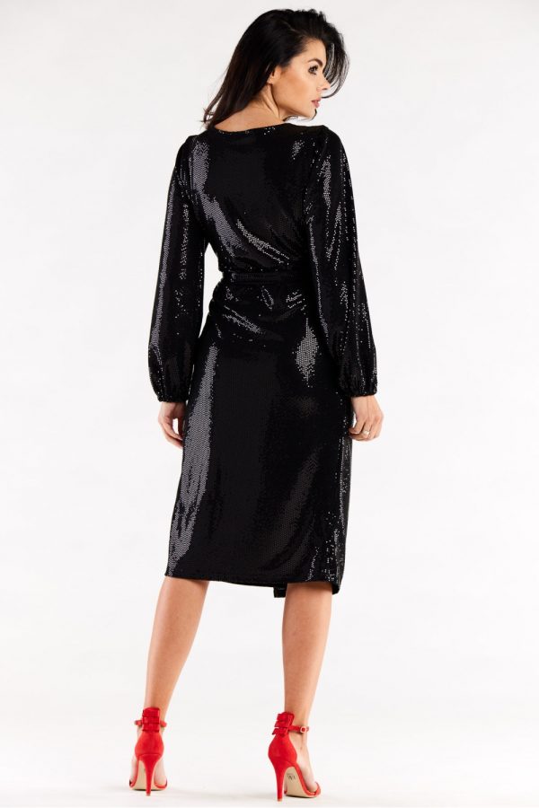 Black Evening Dress in Evening Dresses with Spandex and Polyester