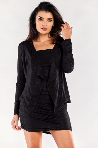 Black Jacket in Jackets, Vests For Women with Spandex and Polyester