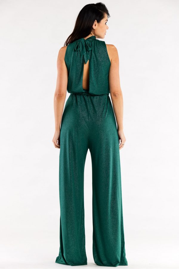 Green Suit in Playsuits For Women with Spandex and Polyester