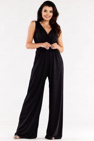 Black Suit in Playsuits For Women with Spandex and Polyester