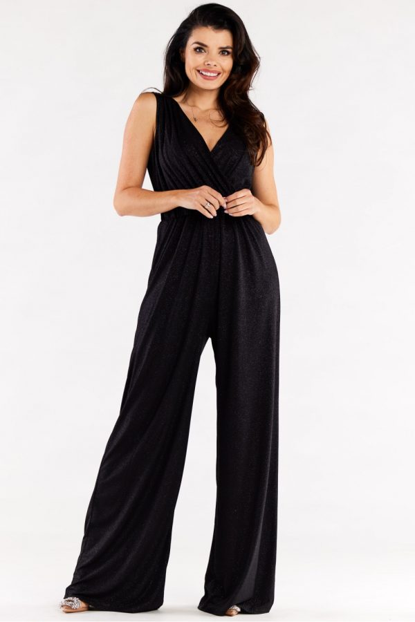 Black Suit in Playsuits For Women with Spandex and Polyester
