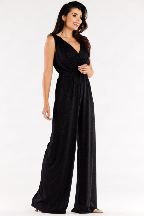 Black Suit in Playsuits For Women with Spandex and Polyester