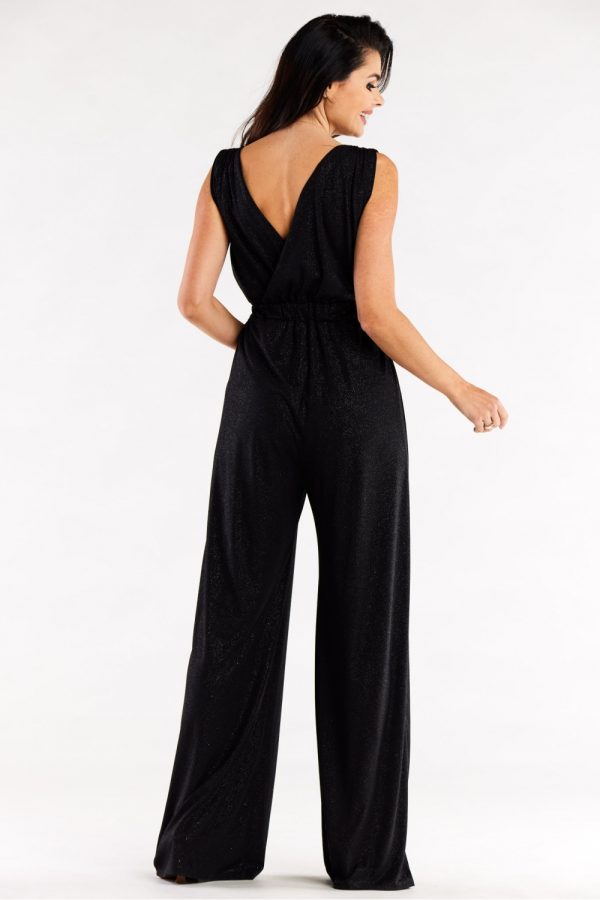 Black Suit in Playsuits For Women with Spandex and Polyester
