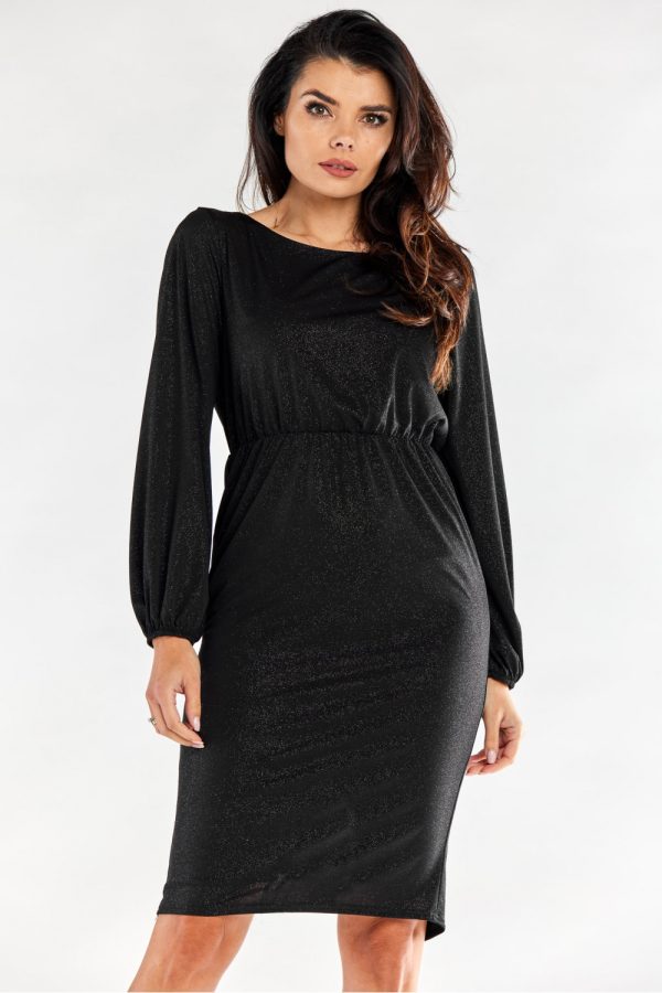 Black Evening Dress in Evening Dresses with Spandex and Polyester