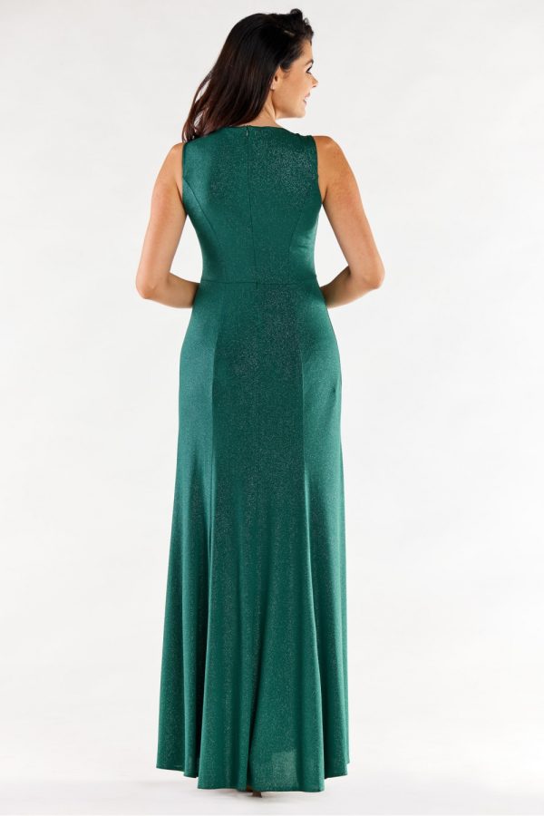 Green Long Dress in Evening Dresses with Spandex and Polyester