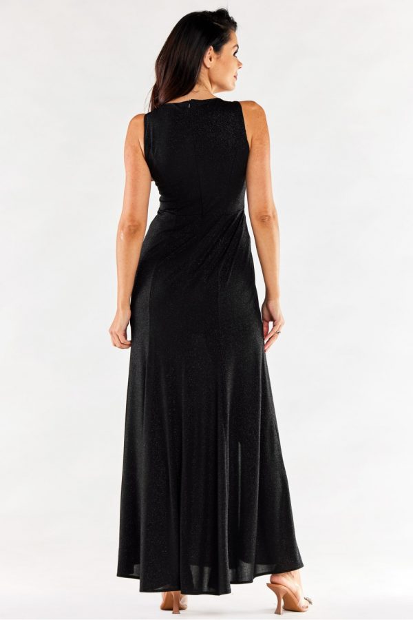 Black Long Dress in Evening Dresses with Spandex and Polyester