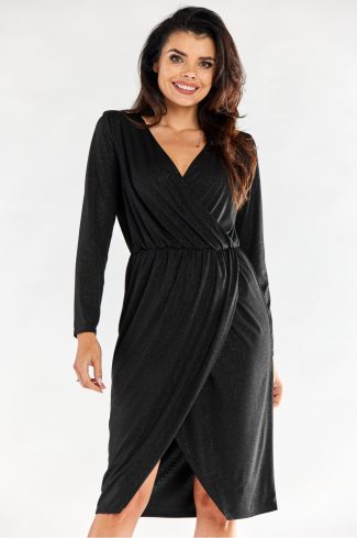Black Evening Dress in Evening Dresses with Spandex and Polyester