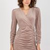 Beige Evening Dress in Evening Dresses with Spandex and Polyester
