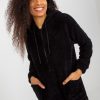 Black Sweatshirt in Sweatshirts For Women with Cotton and Spandex