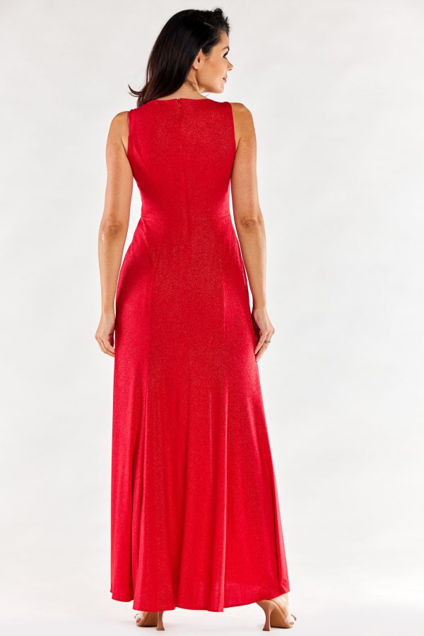Red Long Dress in Evening Dresses with Spandex and Polyester