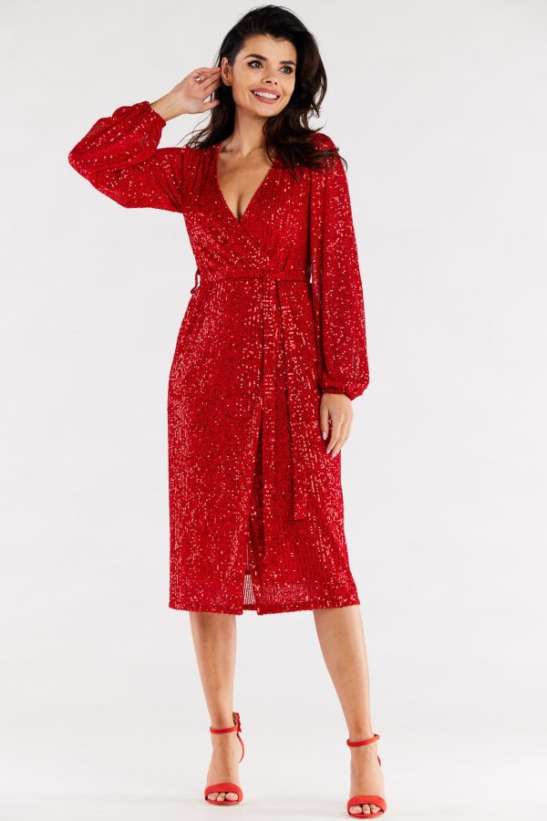 Red Evening Dress in Evening Dresses with Spandex and Polyester