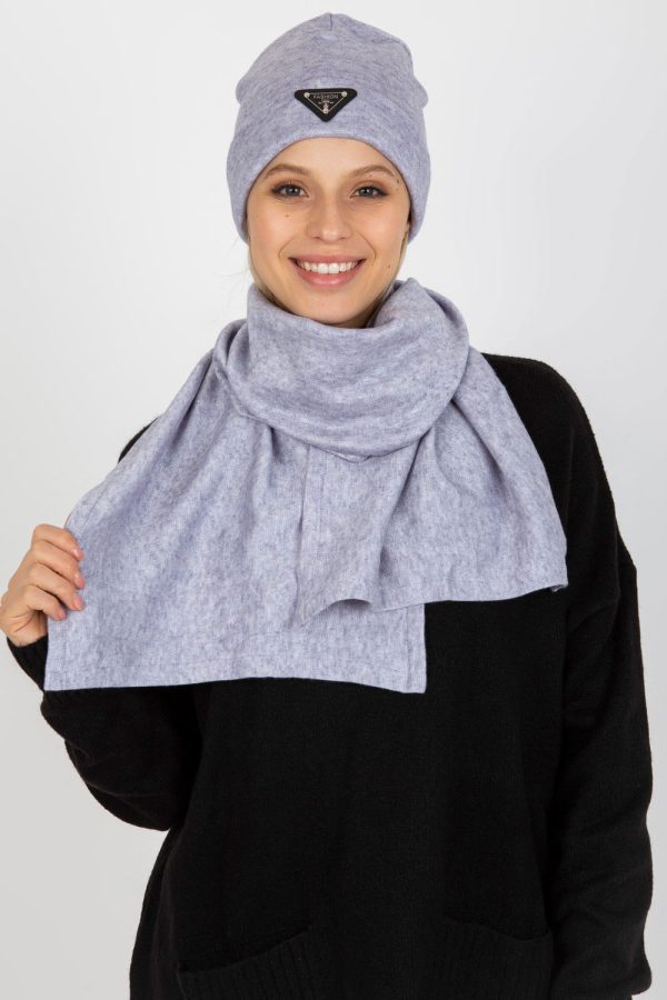 Violet Set in Caps & Hats For Women with Angora and Spandex