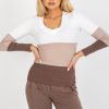 Brown Blouse in Women`s Blouses, Tunics with Cotton and Spandex