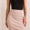 Beige Skirt in Skirts with Cotton and Spandex