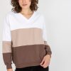 Brown Sweatshirt in Sweatshirts For Women with Cotton and Spandex