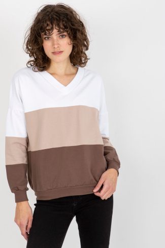 Brown Sweatshirt in Sweatshirts For Women with Cotton and Spandex
