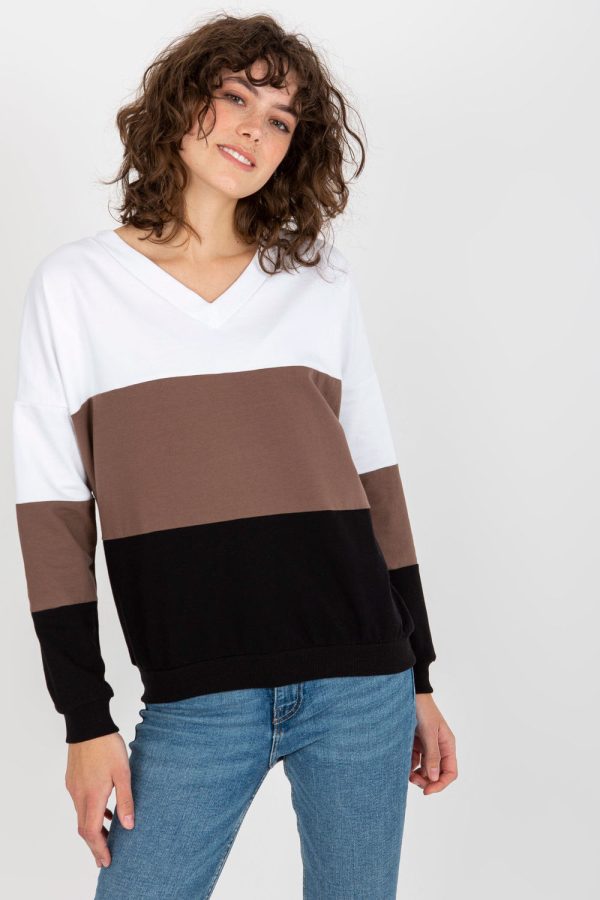 Black Sweatshirt in Sweatshirts For Women with Cotton and Spandex