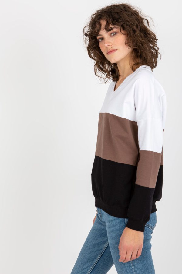 Black Sweatshirt in Sweatshirts For Women with Cotton and Spandex
