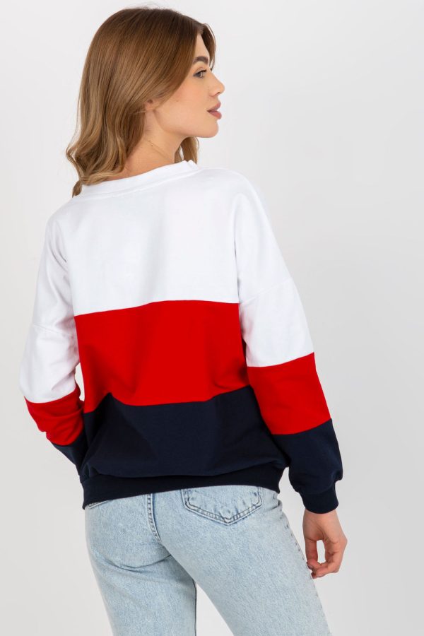 Navy Blue Sweatshirt in Sweatshirts For Women with Cotton and Spandex