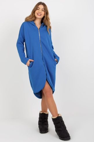 963438 Blue Sweatshirt in Sweatshirts For Women with Cotton and Spandex