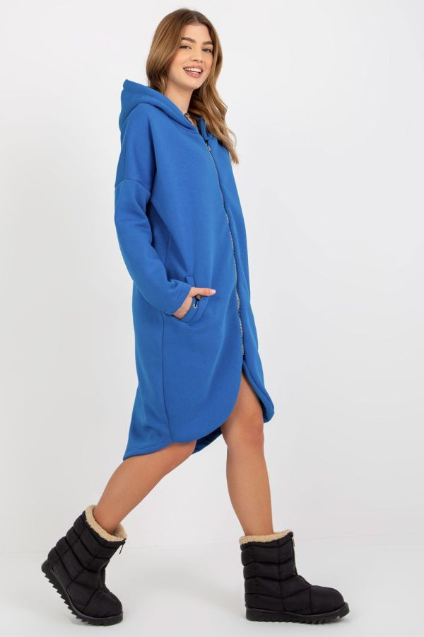Blue Sweatshirt in Sweatshirts For Women with Cotton and Spandex