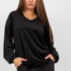 963461 Black Sweatshirt in Sweatshirts For Women with Spandex and Polyester