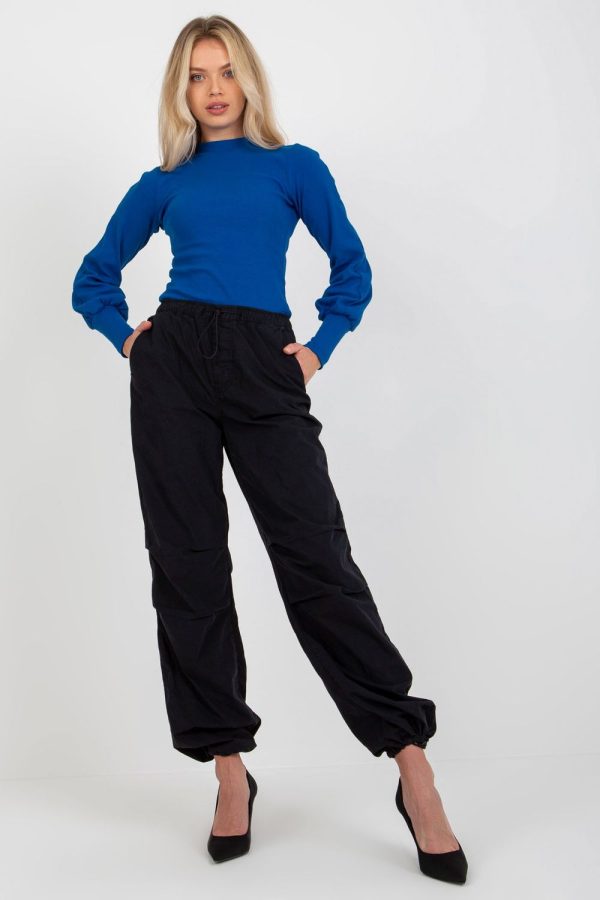 Blue Blouse in Women`s Blouses, Tunics with Cotton and Spandex