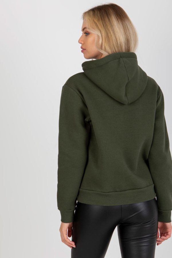 Green Sweatshirt in Sweatshirts For Women with Cotton and Polyester