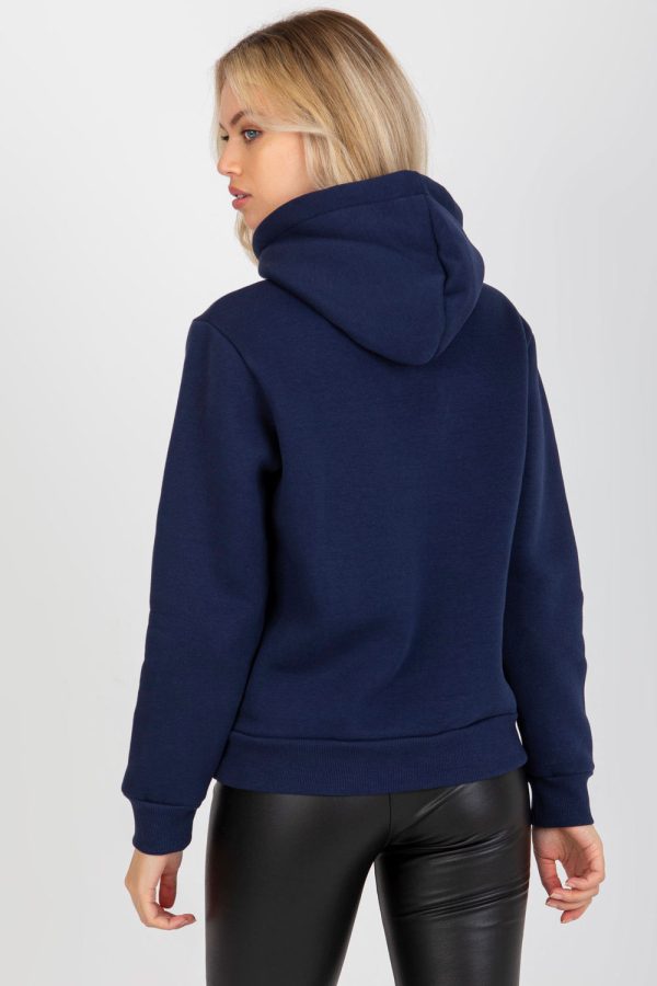 Navy Blue Sweatshirt in Sweatshirts For Women with Cotton and Polyester