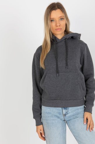 Grey Sweatshirt in Sweatshirts For Women with Cotton and Polyester