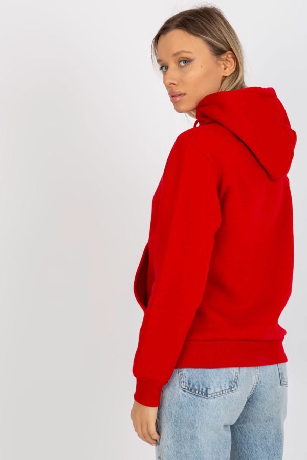Red Sweatshirt in Sweatshirts For Women with Cotton and Polyester