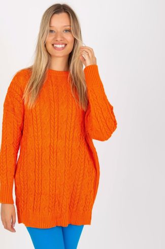 Orange Long Jumper in Sweaters, Pullovers, Jumpers, Turtlenecks, Boleros, Shrugs with Acrylic