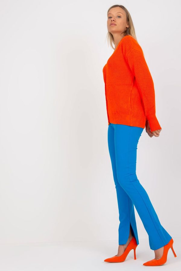Orange Cardigan in Cardigans For Women, Ponchos with Acrylic