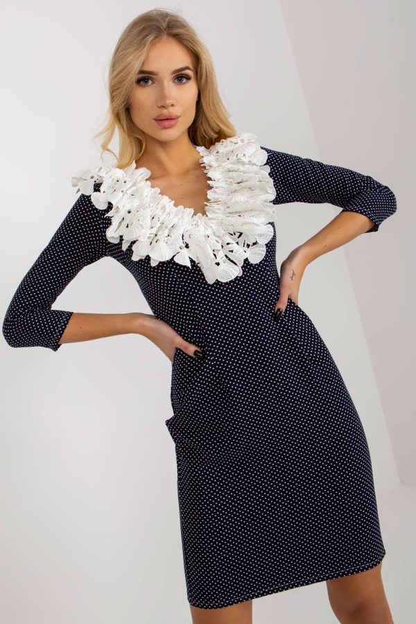 Navy Blue Cocktail Dress in Formal Dresses, Cocktail Dresses with Cotton, Spandex and Polyester