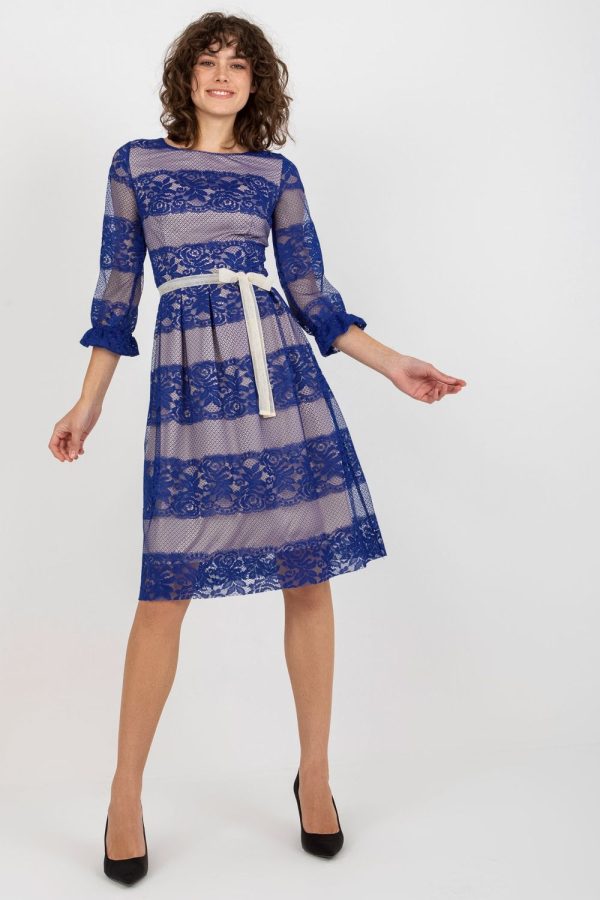 Blue Evening Dress in Evening Dresses with Spandex and Polyester