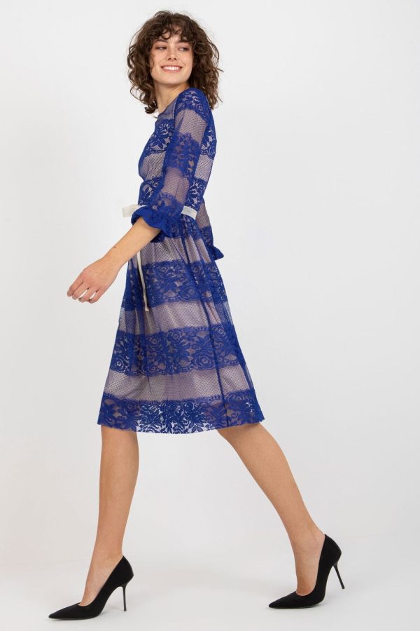 Blue Evening Dress in Evening Dresses with Spandex and Polyester