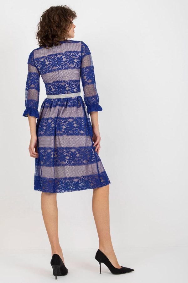 Blue Evening Dress in Evening Dresses with Spandex and Polyester