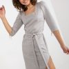 Grey Evening Dress in Evening Dresses with Cotton, Spandex and Polyester