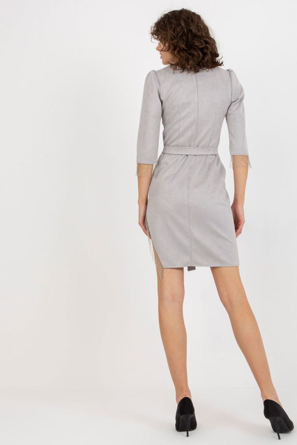 Grey Evening Dress in Evening Dresses with Cotton, Spandex and Polyester